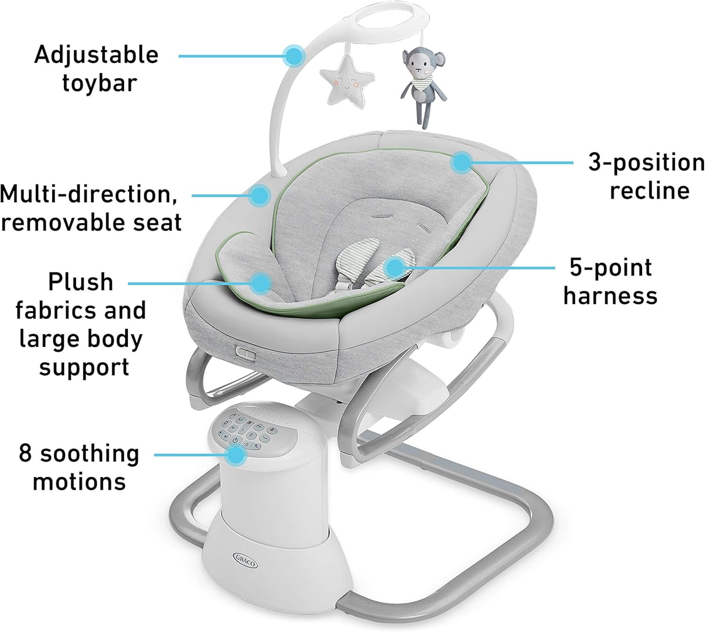 Graco Soothe My Way Swing with Removable Rocker – Rent for Short or Long Term